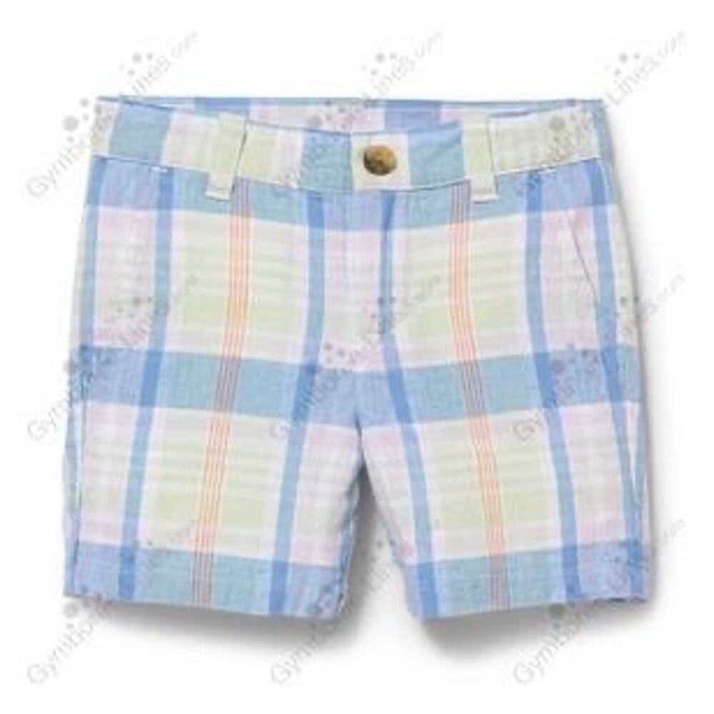 Janie and Jack PLAID LINEN SHORT